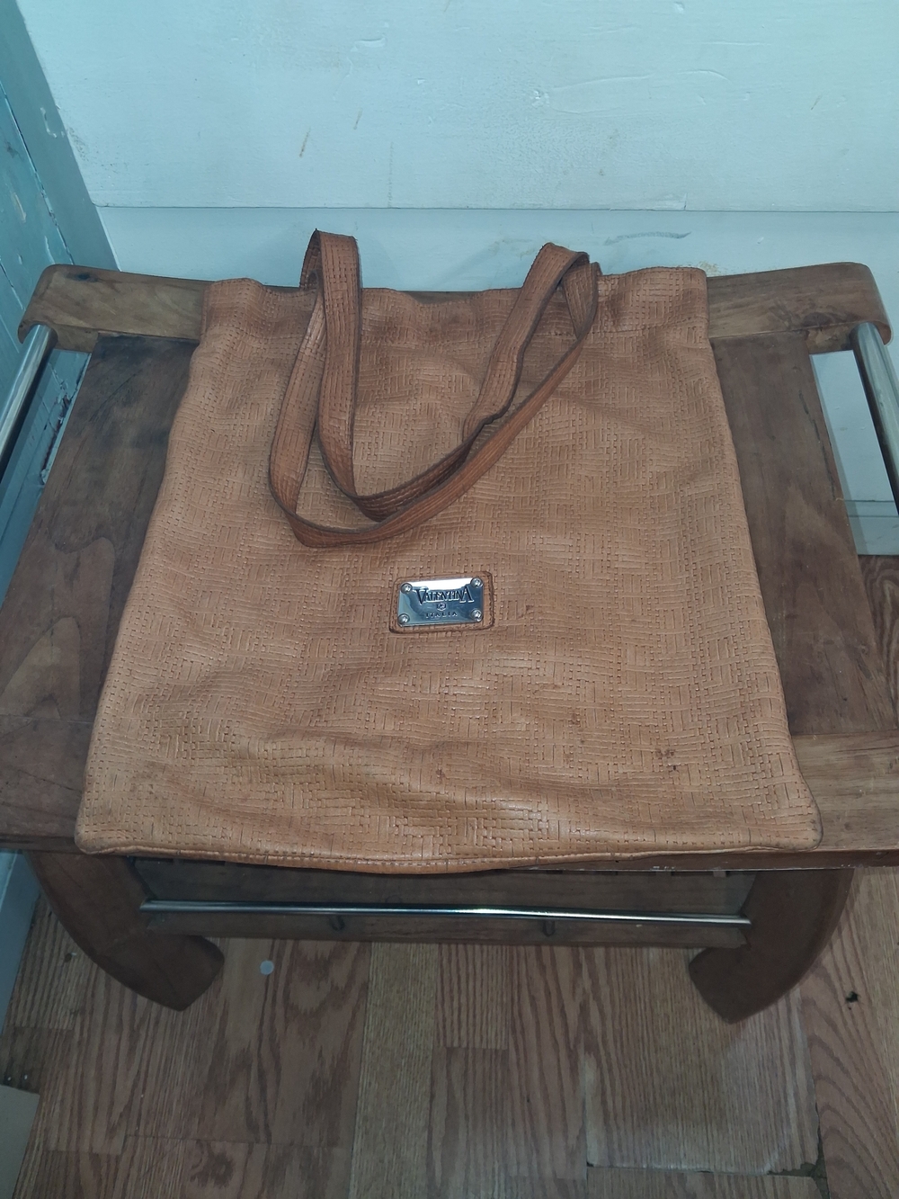 Valentina Tan Textured Tote Bag